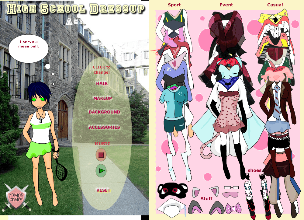 Highschool Dress Up screenshot