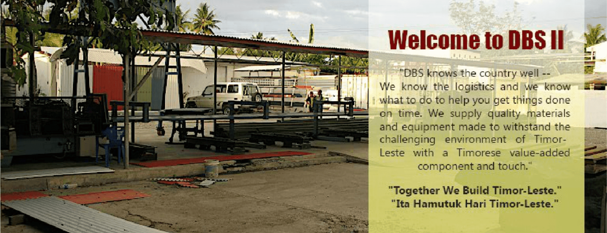 Dili Building Solution II Website Header (Timor-Leste) screenshot