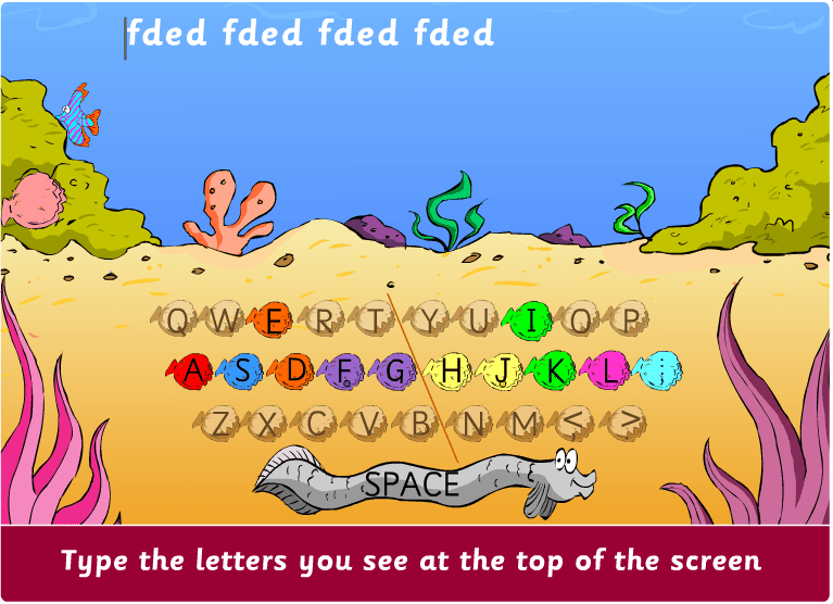 Dance Mat Typing Stage 2 screenshot