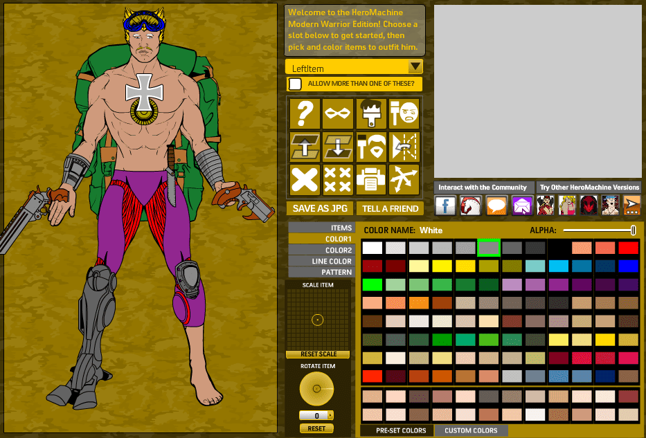 HeroMachine Modern Warrior screenshot