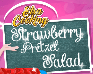 Elsa Cooking: Strawberry Pretzel Salad
