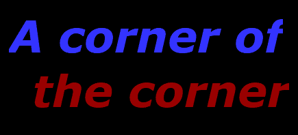 A corner of the corner