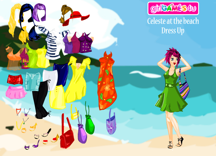 Celeste at the Beach Dress Up screenshot