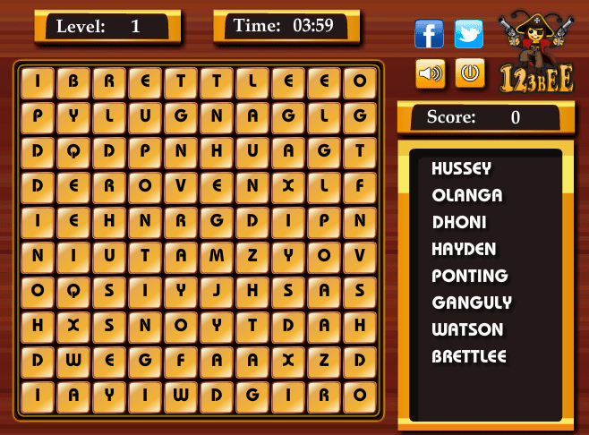 Cricket Players Word Search screenshot