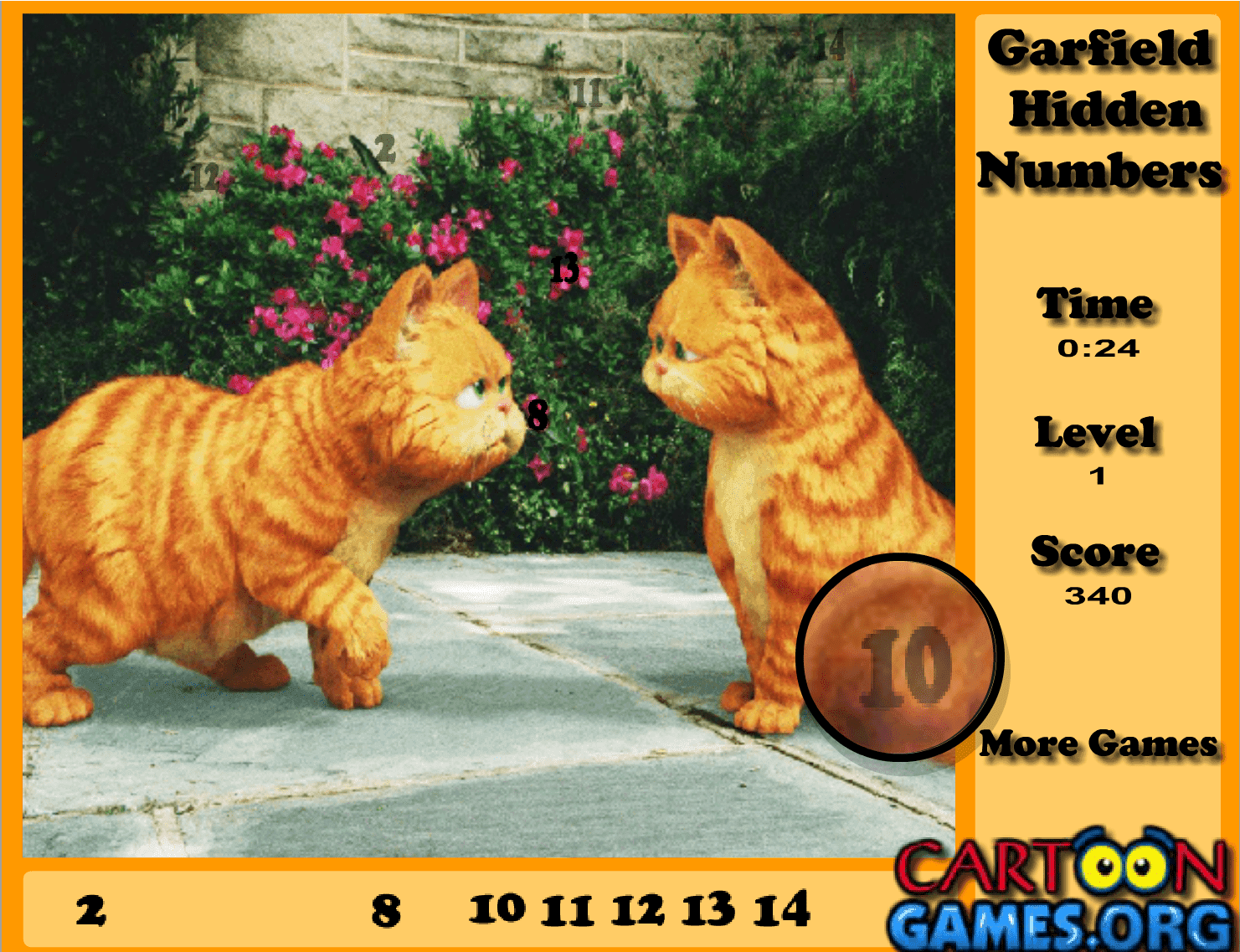 Garfield Hidden Numbers screenshot