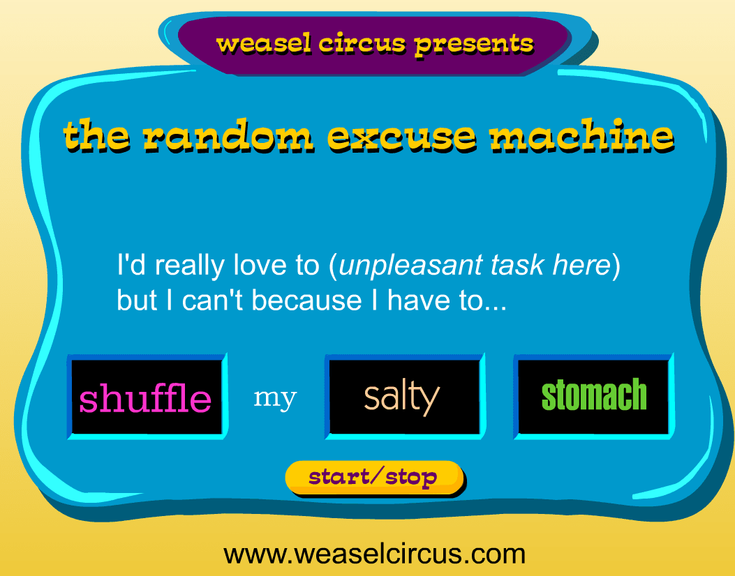 The Random Excuse Machine screenshot