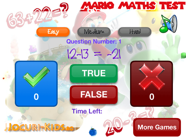 Mario Maths Test screenshot