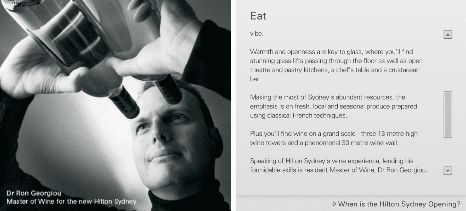 Sydney Hilton Hotel - Eat screenshot