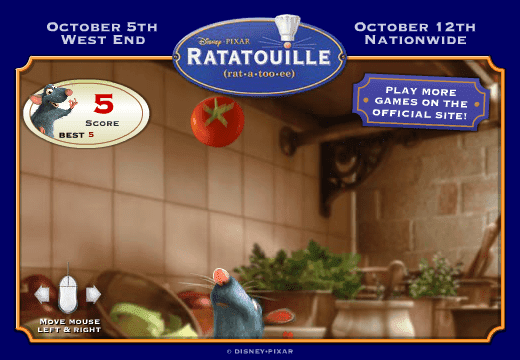 Ratatouille: Remy's Keepy-Uppy Game screenshot