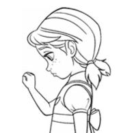Coloring Princess Anna Sad