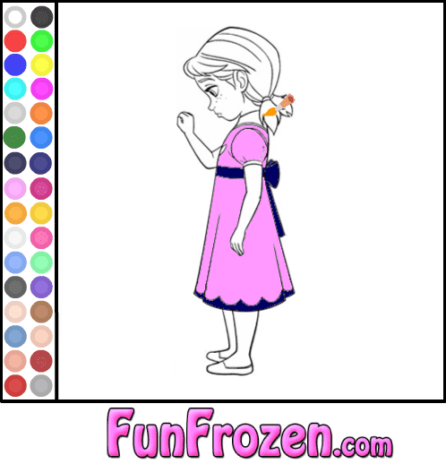 Coloring Princess Anna Sad screenshot