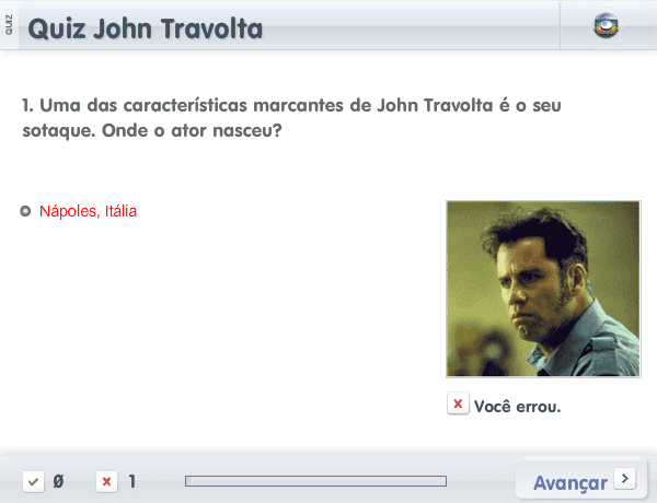 Quiz John Travolta screenshot