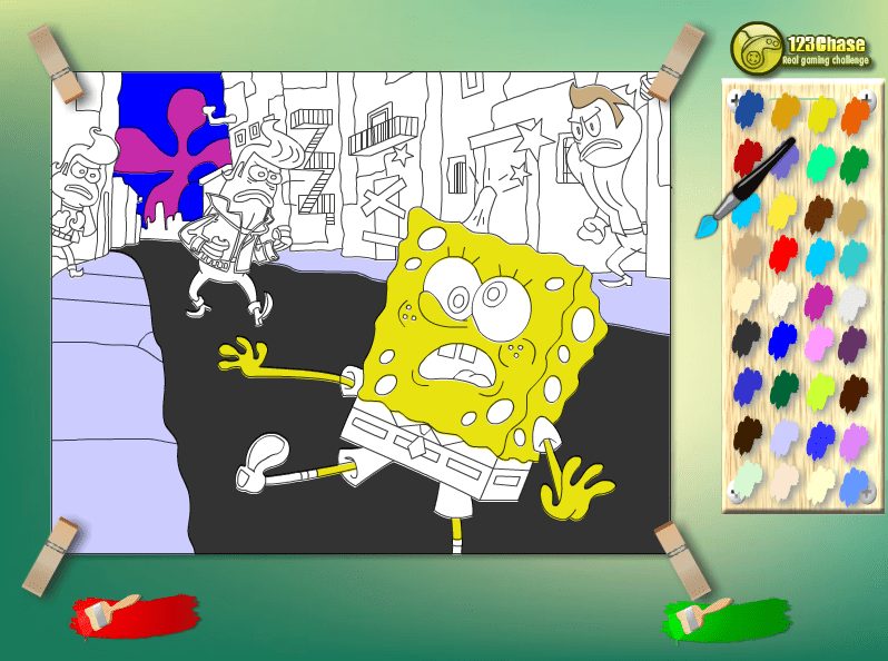 Spongebob Attack Coloring Game screenshot