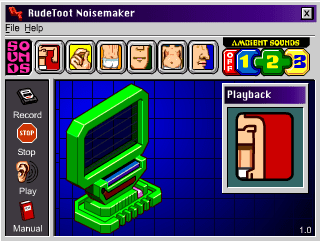 Clickamajigs: RudeToot Noisemaker screenshot