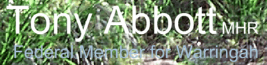 Tony Abbott Website Banner