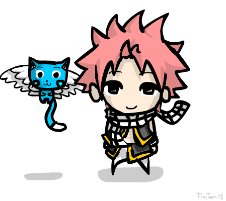 Chibi Natsu and Happy animation screenshot