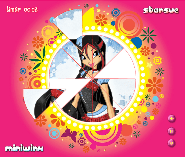 Winx Maya Style Round Puzzle screenshot