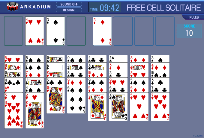 Free Cell Solitaire screenshot