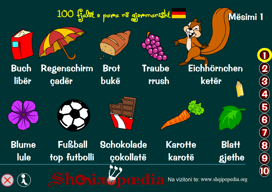 100 Fjalët e Para në Gjermanisht screenshot