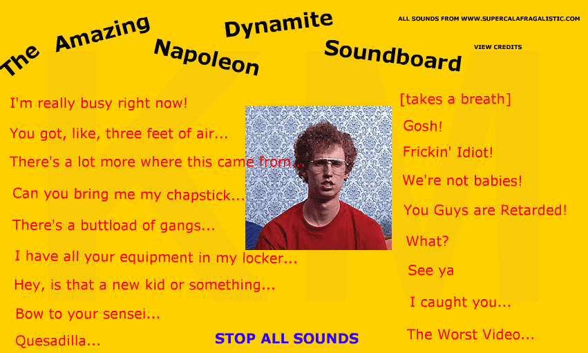 The Amazing Napoleon Dynamite Soundboard screenshot