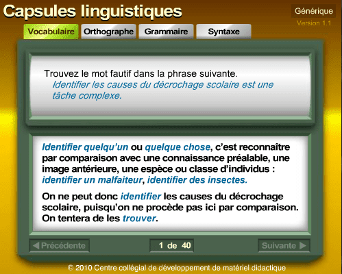 Capsules linguistiques screenshot