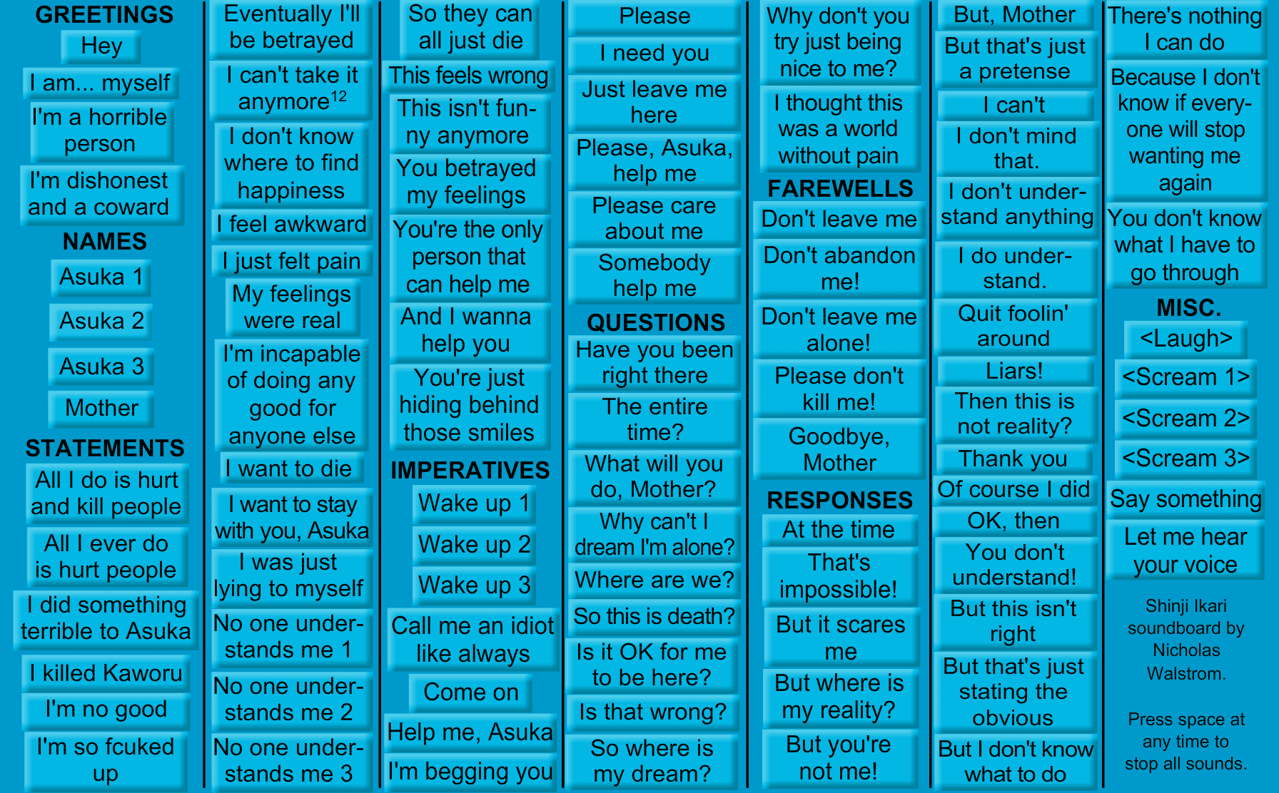 Shinji Ikari Soundboard screenshot