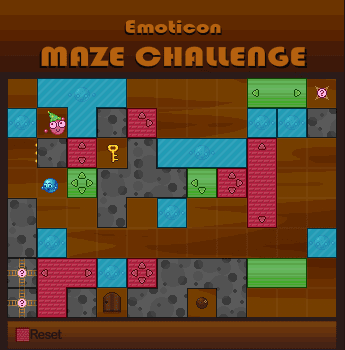 Emoticon maze challenge screenshot