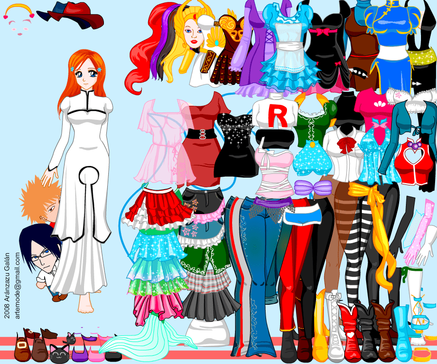 Inoue Orihime dress up screenshot
