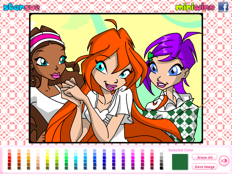 Bloom Layla Tecna Coloring Game screenshot