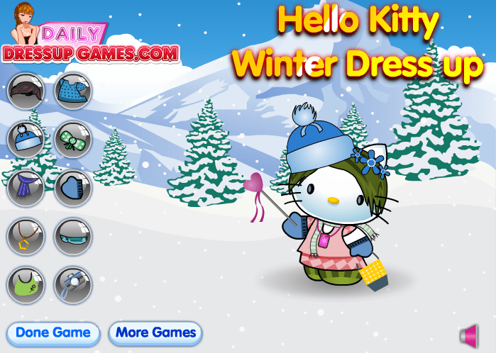 Hello Kitty Winter Dress Up screenshot