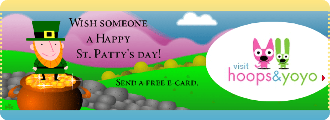 Hallmark "Leprechaun Game" E-Card Promotional Page Header screenshot