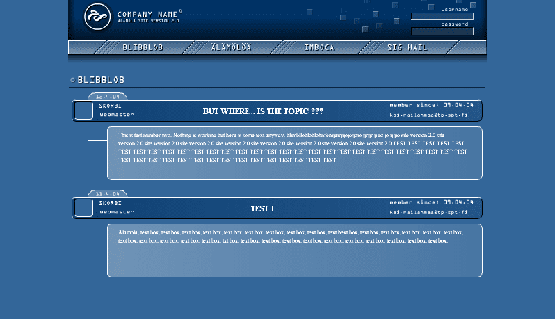 Web Page Template screenshot
