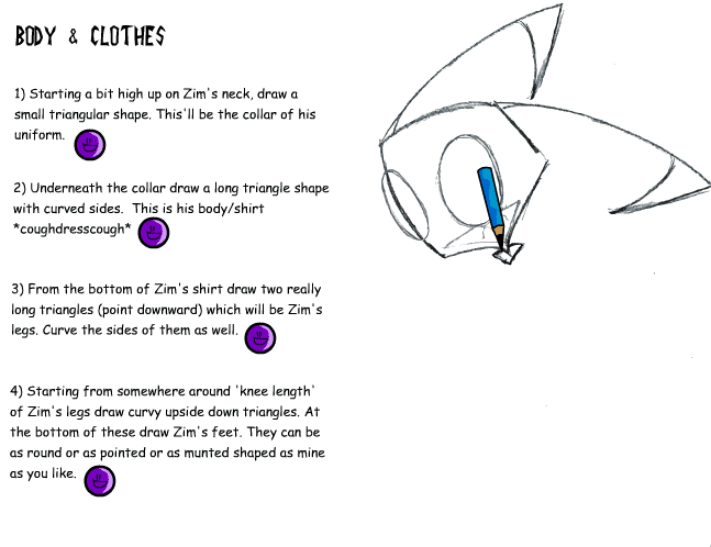 How 2 Draw Zim: Flash Tutorial screenshot
