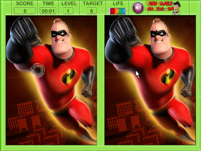 The Incredibles Spot The Difference screenshot