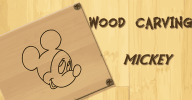 Wood Carving Mickey