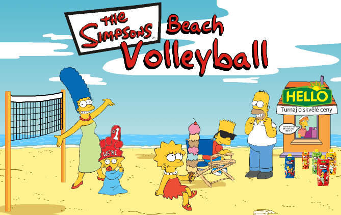 The Simpsons Beach Volleyball