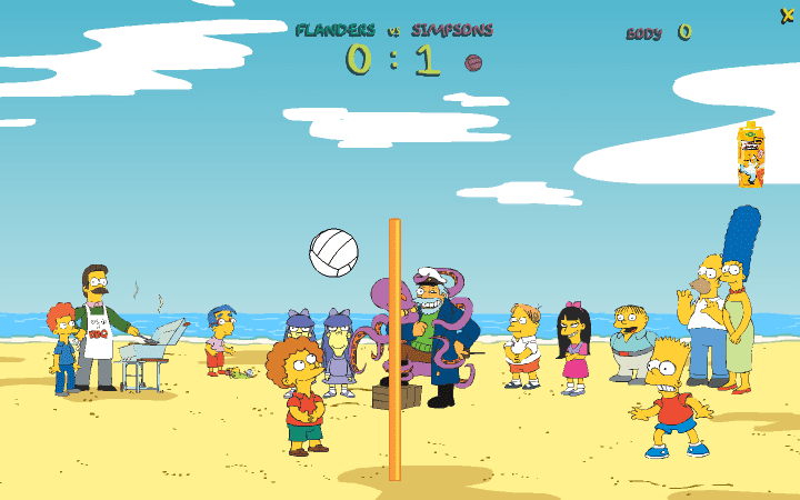The Simpsons Beach Volleyball screenshot