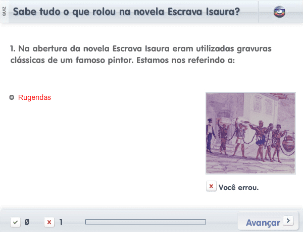 Sabe tudo o que rolou na novela Escrava Isaura? screenshot