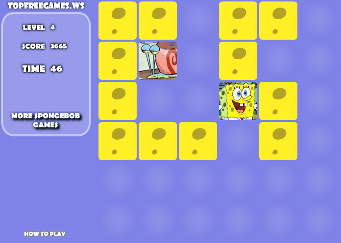 Spongebob Memory Game screenshot