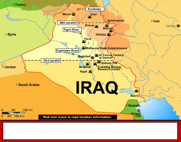 Iraq Interactive Map screenshot