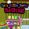 Cute Little Baby Bathing