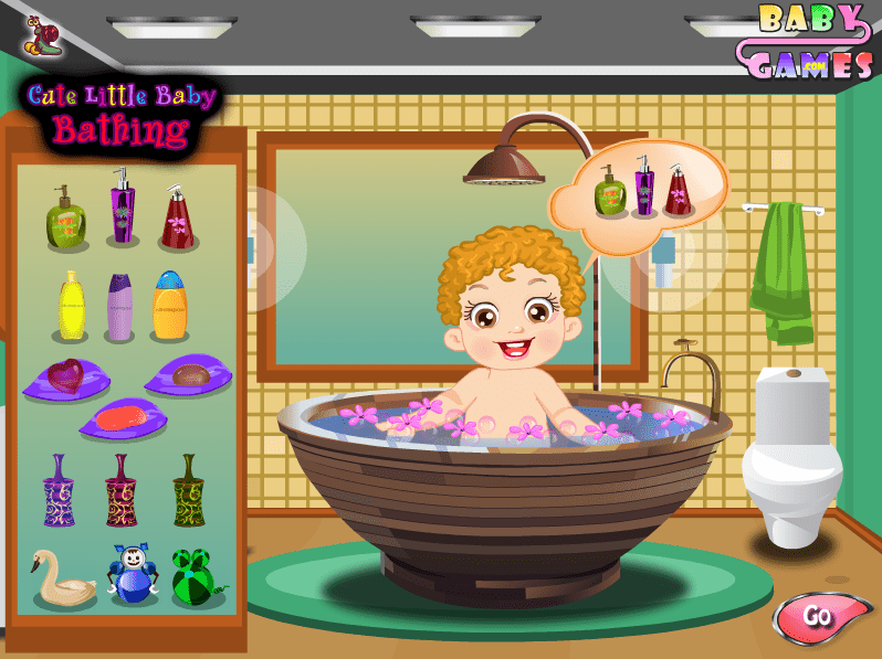 Cute Little Baby Bathing screenshot