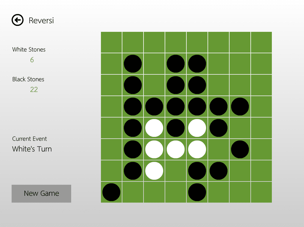 Reversi screenshot