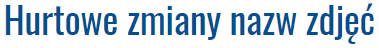 Hurtowe zmiany nazw zdjęć