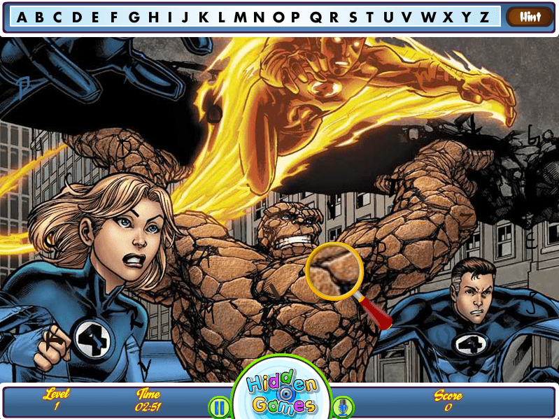 Hidden Alphabets - Fantastic 4 screenshot