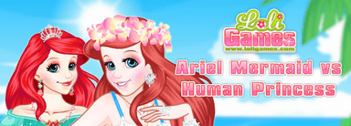 Ariel Mermaid vs Human Princess