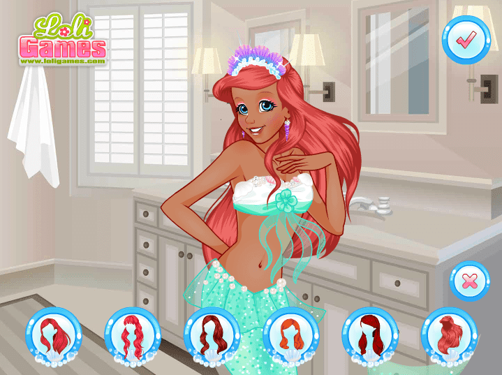 Ariel Mermaid vs Human Princess screenshot