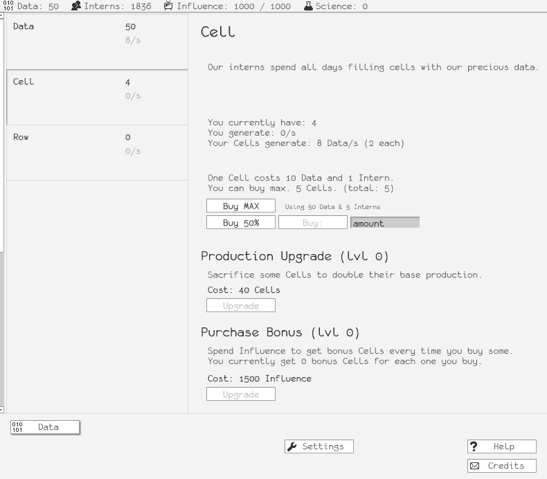 Super Infinite Spreadsheets screenshot