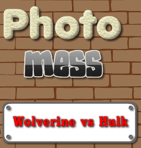 Photo Mess Wolverine vs Hulk