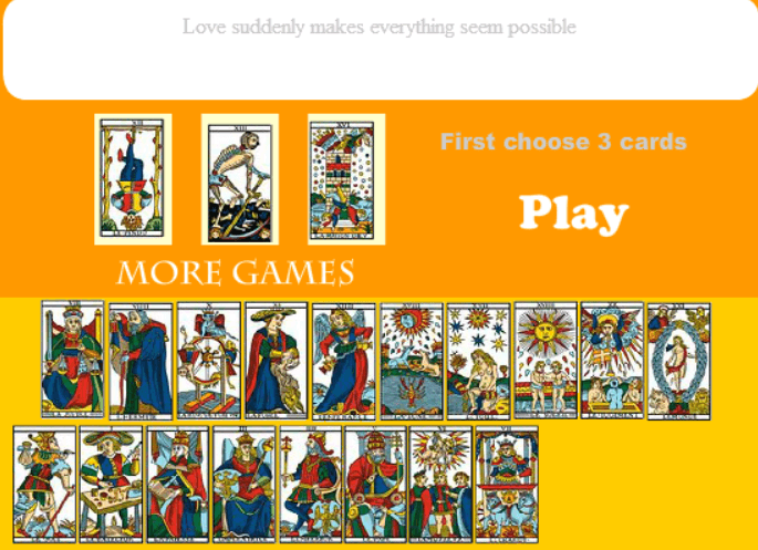 Tarot screenshot